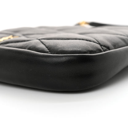 Saint Laurent Lambskin Quilted Monogram Sade Hobo Black 10 of 10