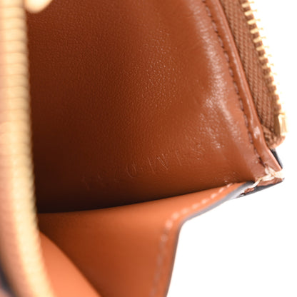 Celine Triomphe Calfskin Zipped Card Holder Tan 8 of 10