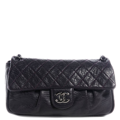 Chanel Distressed Lambskin Lady Braid Flap Dark Purple 1 of 7