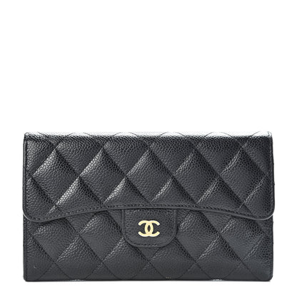Chanel Caviar Quilted Large Flap Wallet Black 1 of 11