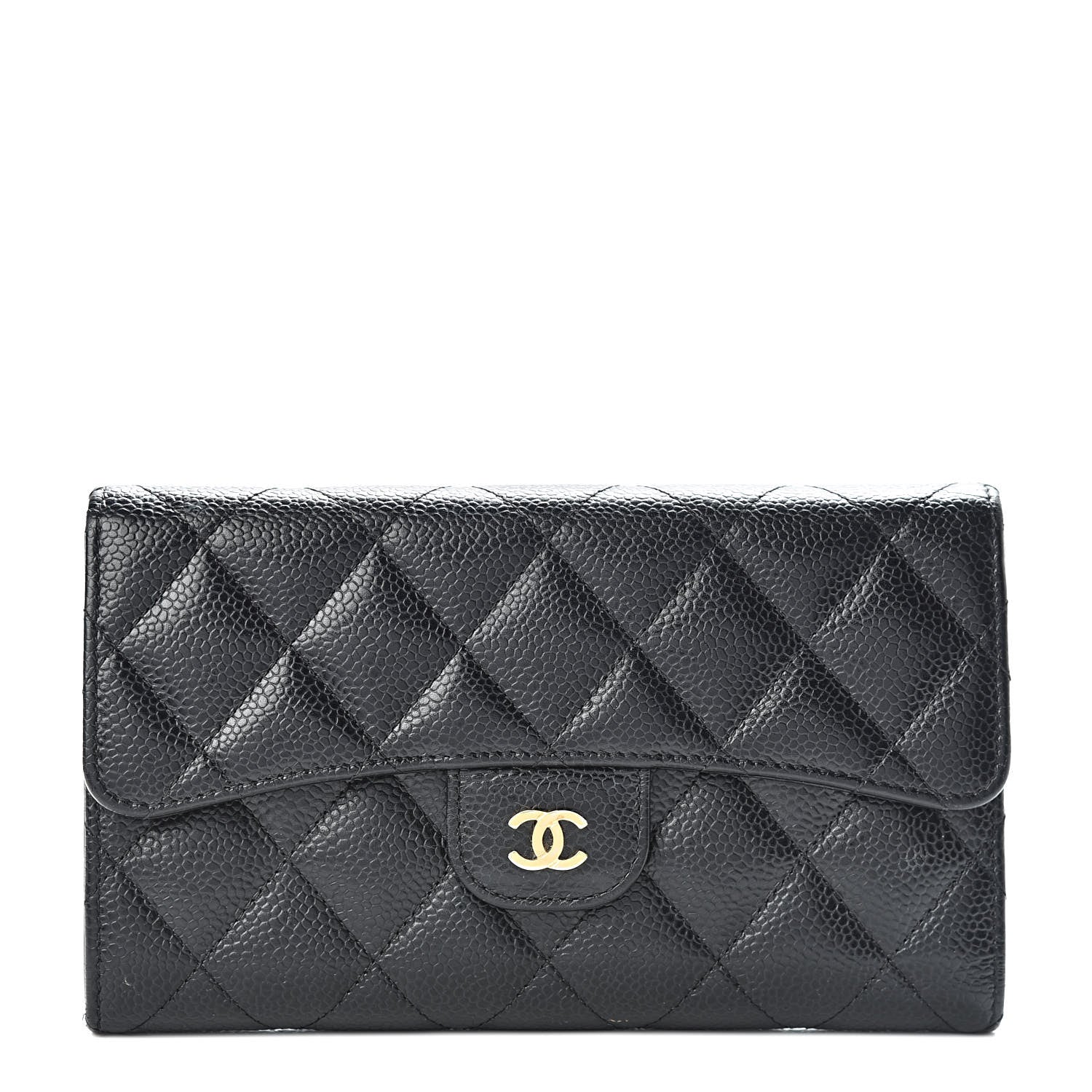 Chanel Caviar Quilted Large Flap Wallet Black 1 of 11