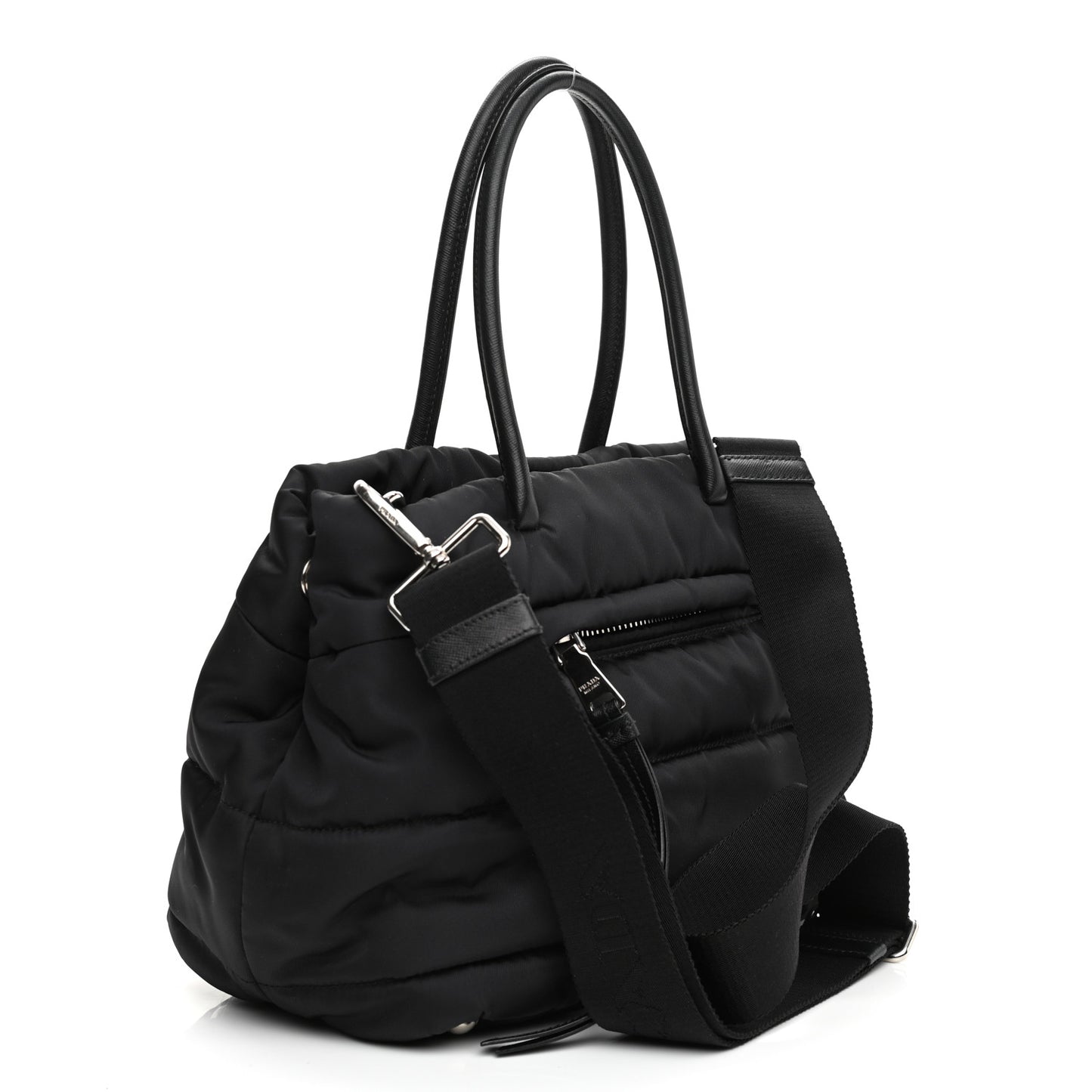 Tessuto Nylon Bomber Tote Black