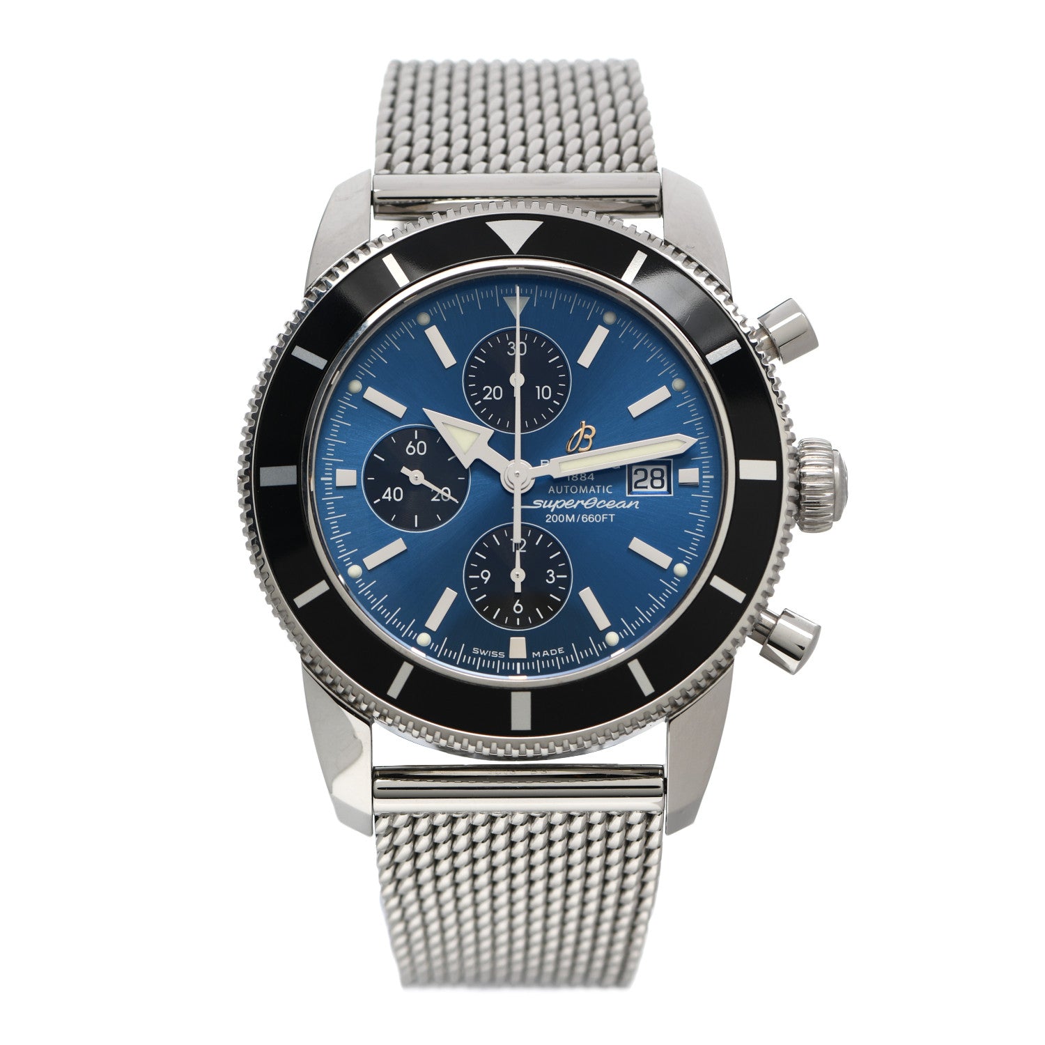 Breitling Stainless Steel 45mm Superocean Heritage II Chronograph Automatic Watch Blue A1332024 1 of 6