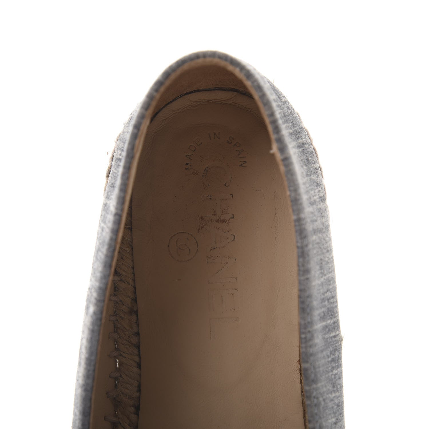 Chanel Striated Suede Espadrilles 39 Dark Grey 9 of 11