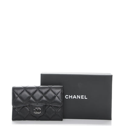 Chanel Lambskin Quilted Flap Card Holder Black 9 of 9