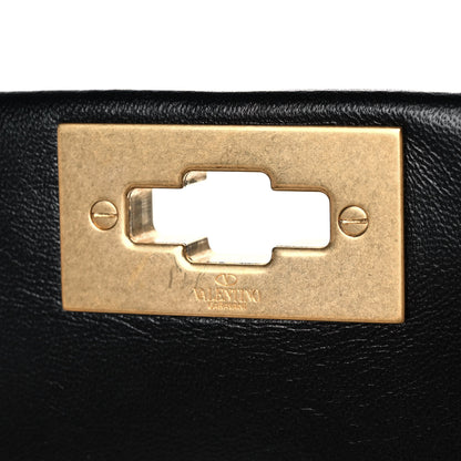 Valentino Garavani Nappa Large Roman Stud Shoulder Bag Black 10 of 10