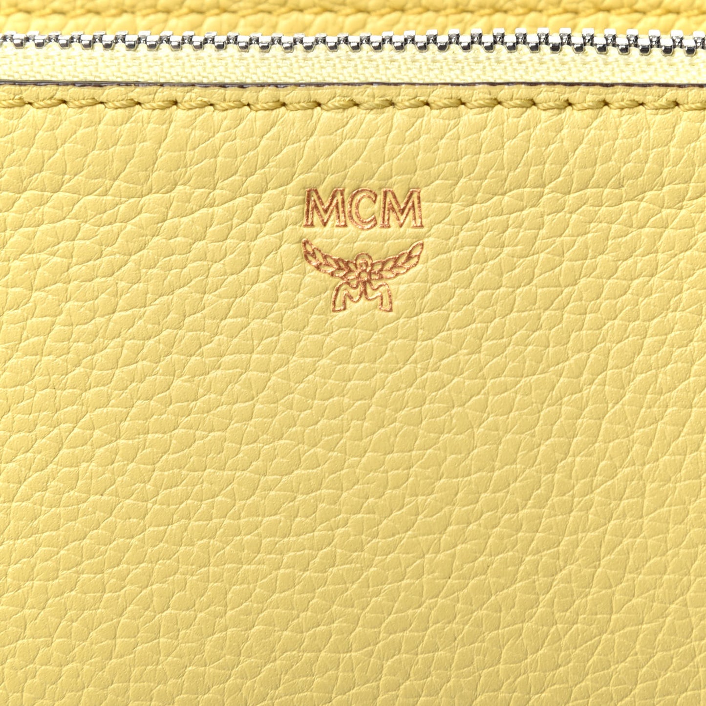 Grained Calfskin Milla Double Crossbody Bag Custard Yellow