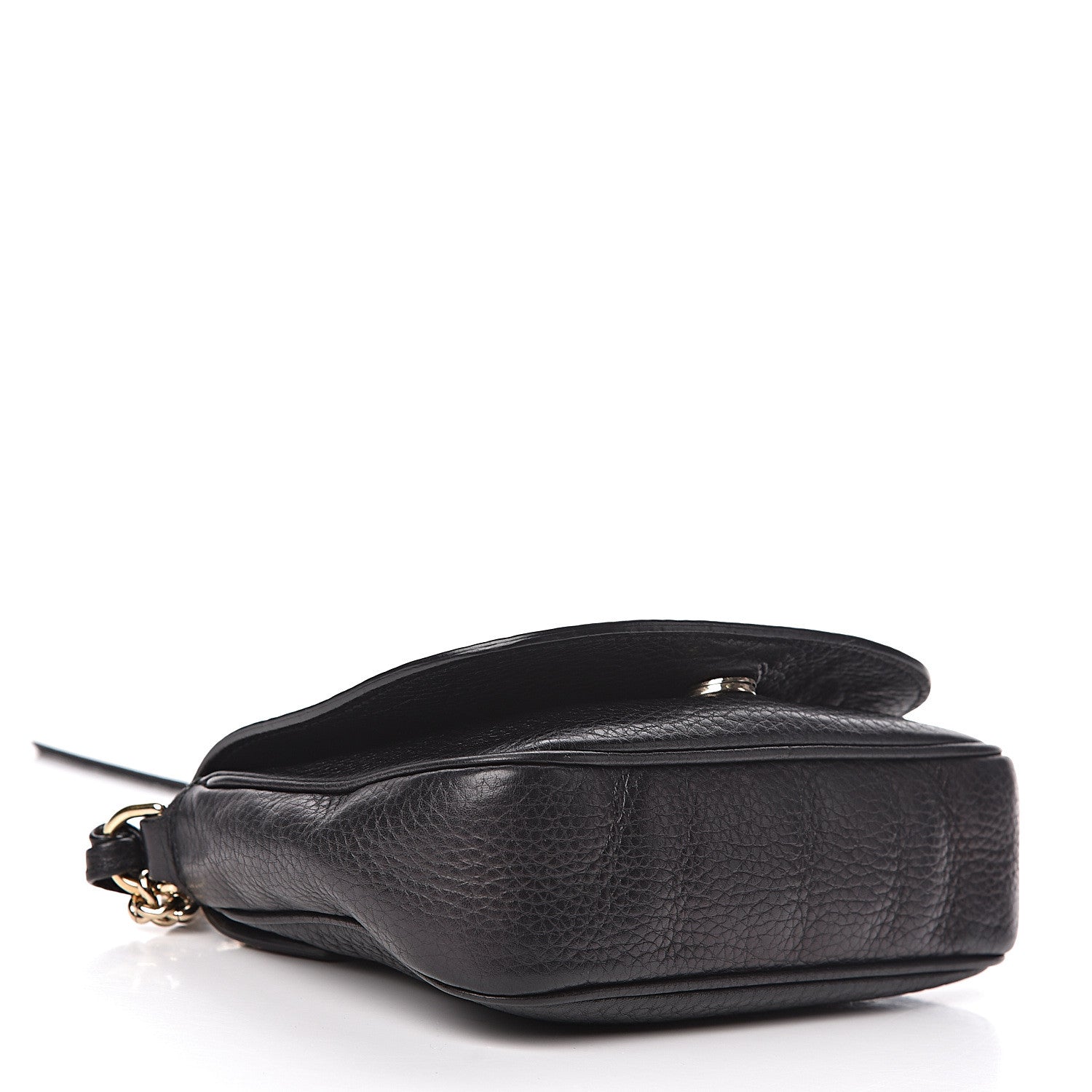 Gucci Pebbled Calfskin Small Soho Flap Crossbody Black 4 of 13
