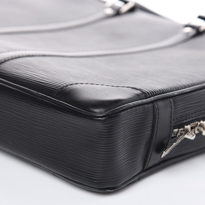 Louis Vuitton Epi Porte-Documents Voyage Briefcase Black 10 of 14