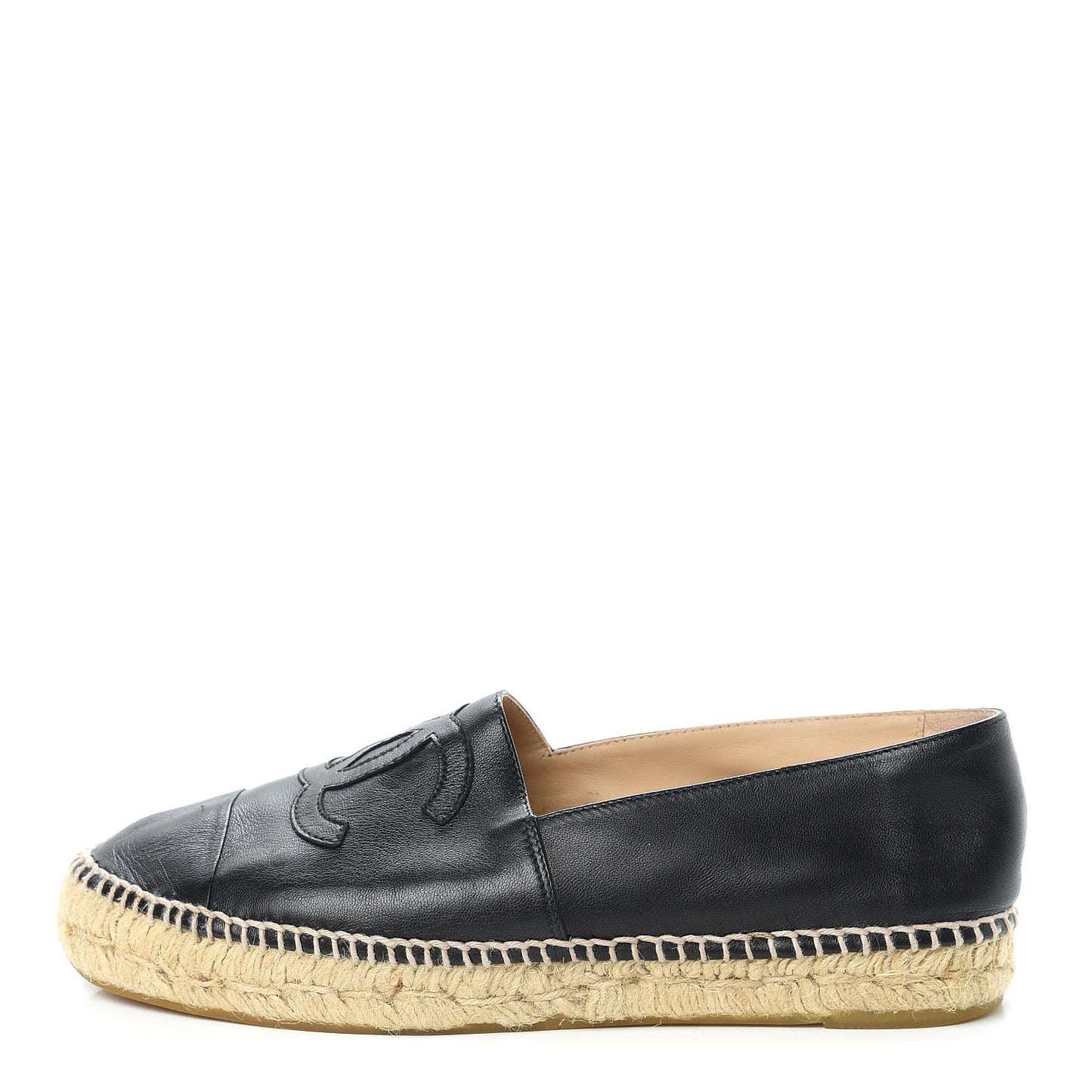 Lambskin CC Espadrilles 39 Black