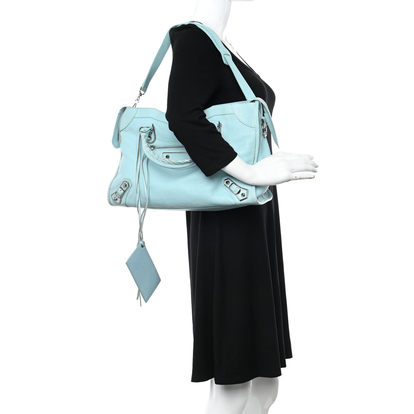 Chevre Silver Metallic Edge Hardware City Bleu Maldives