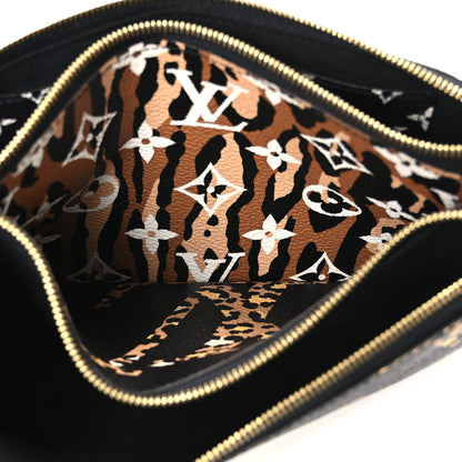 Louis Vuitton Monogram Giant Jungle Pochette Double Zip Black 5 of 12