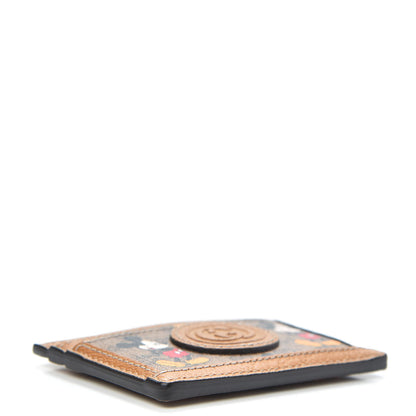 Gucci X DISNEY Mini Vintage GG Supreme Monogram Mickey Mouse Card Holder Beige Vintage Sun Oil 4 of 7