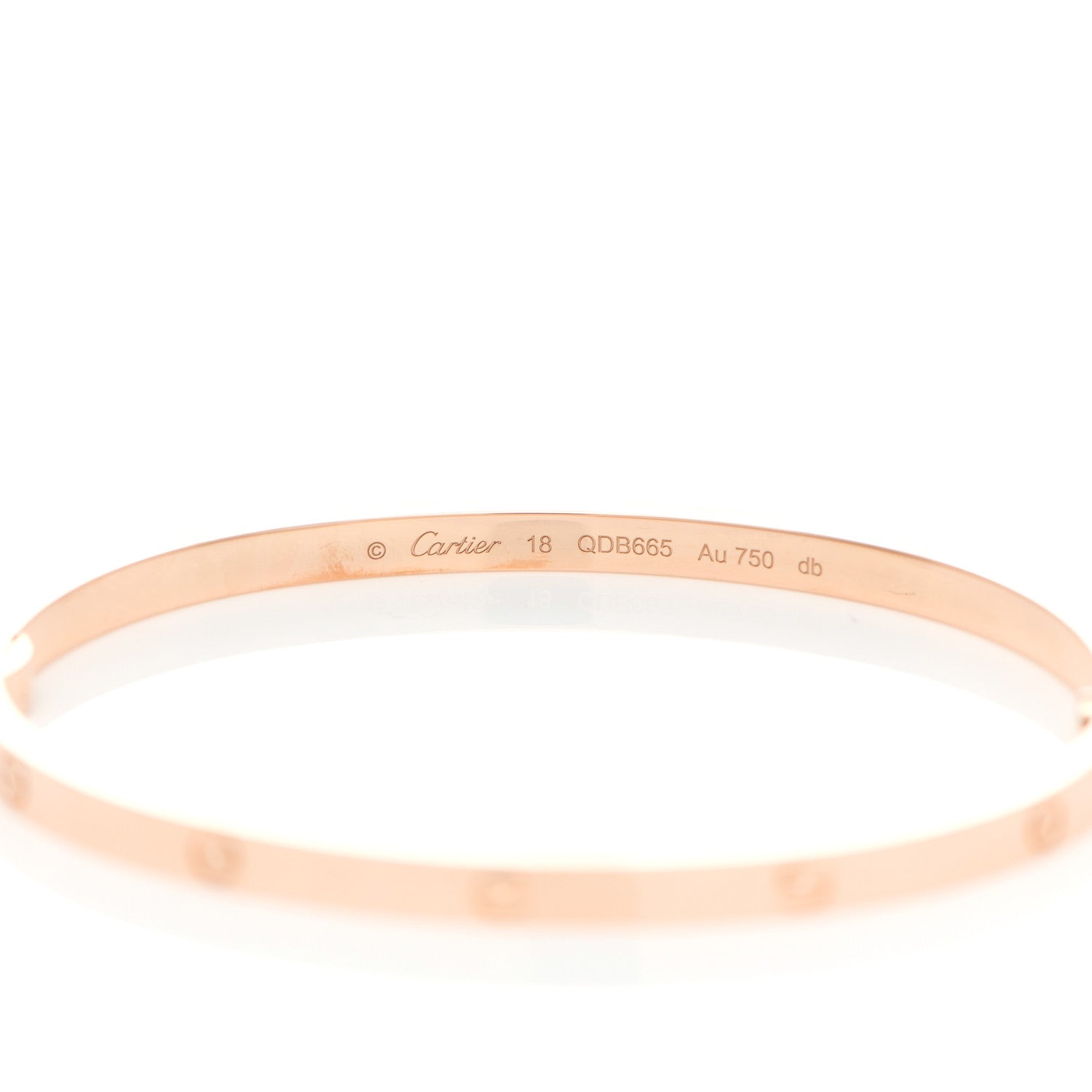 Cartier 18K Pink Gold Small LOVE Bracelet 18 3 of 4