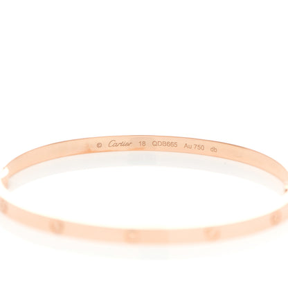Cartier 18K Pink Gold Small LOVE Bracelet 18 3 of 4