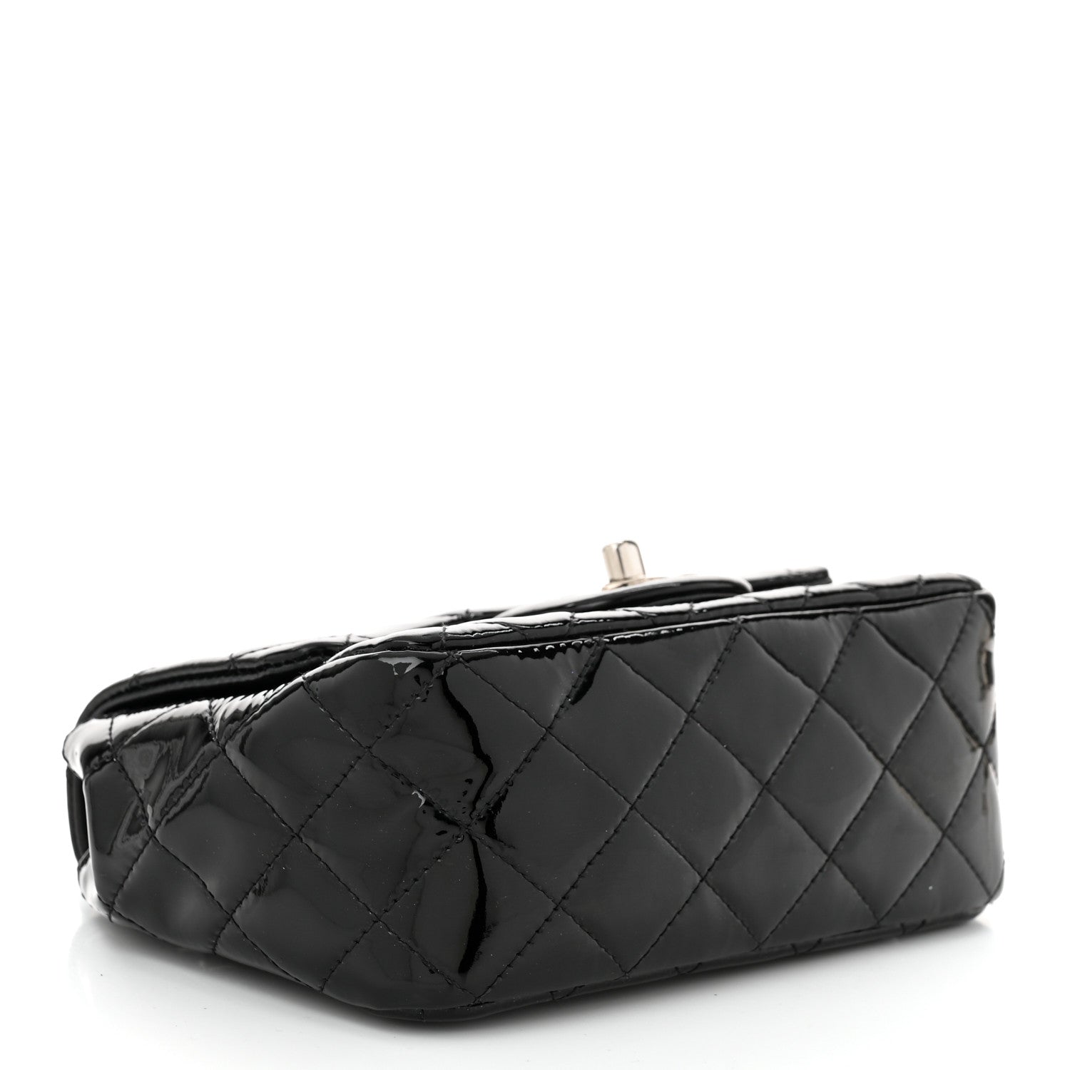 Chanel Patent Calfskin Quilted Mini Square Flap Black 4 of 10