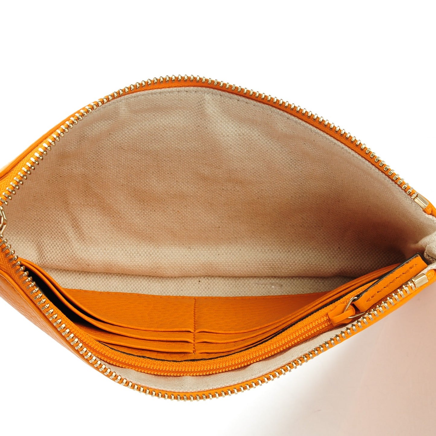 Pebbled Calfskin Soho Wristlet Curcuma