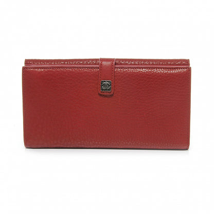 Chanel Calfskin Long Double Wallet Rouge 1 of 9