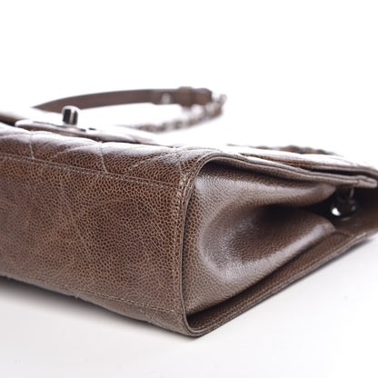 Chanel Crumpled Grained Calfskin Medium CC Crave Flap Brown 9 of 10