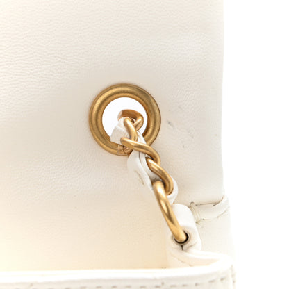 Chanel Lambskin Quilted Mini Heart Charms Flap White 12 of 13