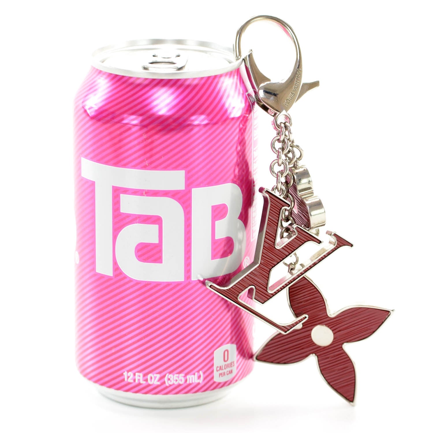 Louis Vuitton Fleur d Epi Bag Charm Rubis Red 2 of 4