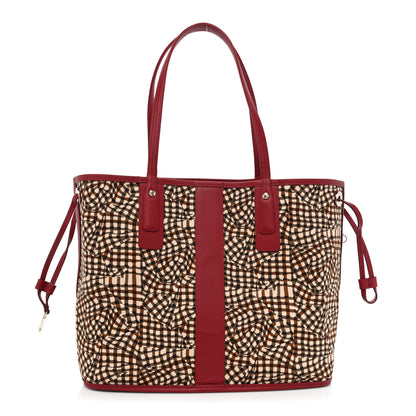 MCM Visetos Medium Liz Reversible Shopper Tote Beige Red 3 of 15