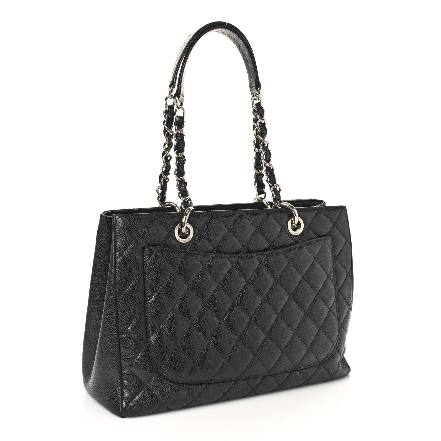 Chanel Caviar Quilted Grand Shopping Tote GST Black 3 of 10