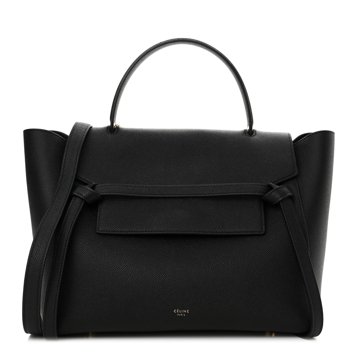 Grained Calfskin Mini Belt Bag Black