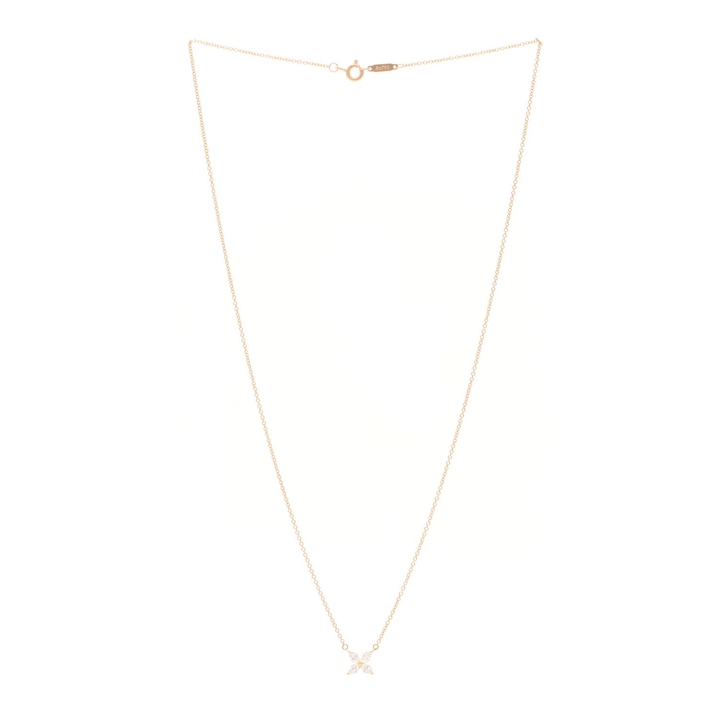 18K Rose Gold Diamond Small Victoria Necklace
