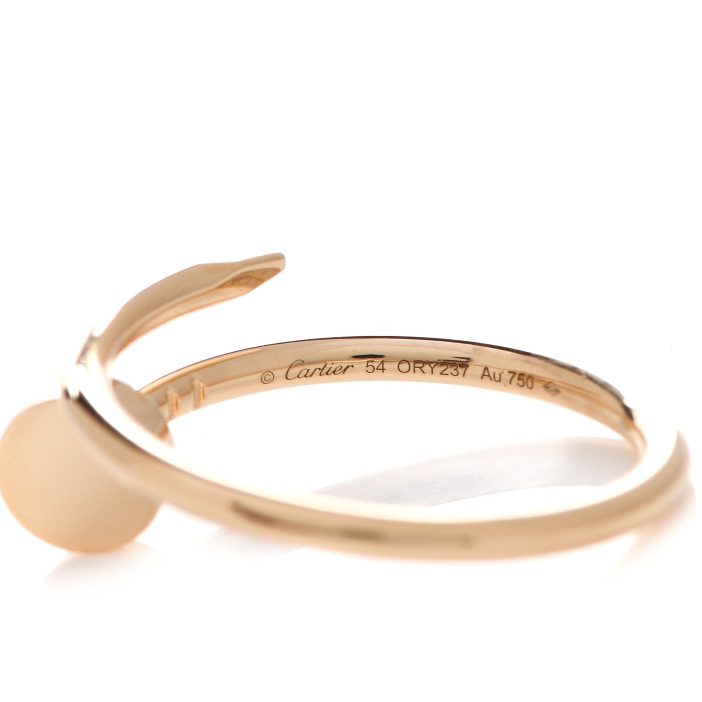 18K Yellow Gold Small Juste Un Clou Ring 54 6.75