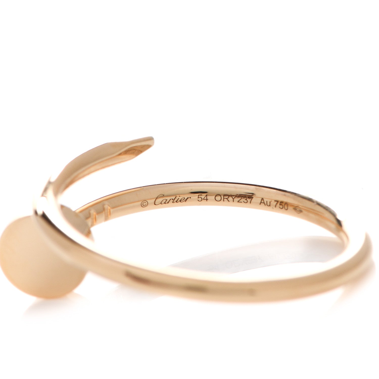Cartier 18K Yellow Gold Small Juste Un Clou Ring 54 6.75 4 of 5