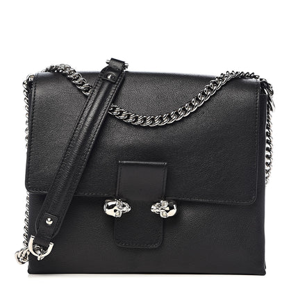 Alexander McQueen Grained Calfskin Twin Skull Crossbody Black 1 of 10