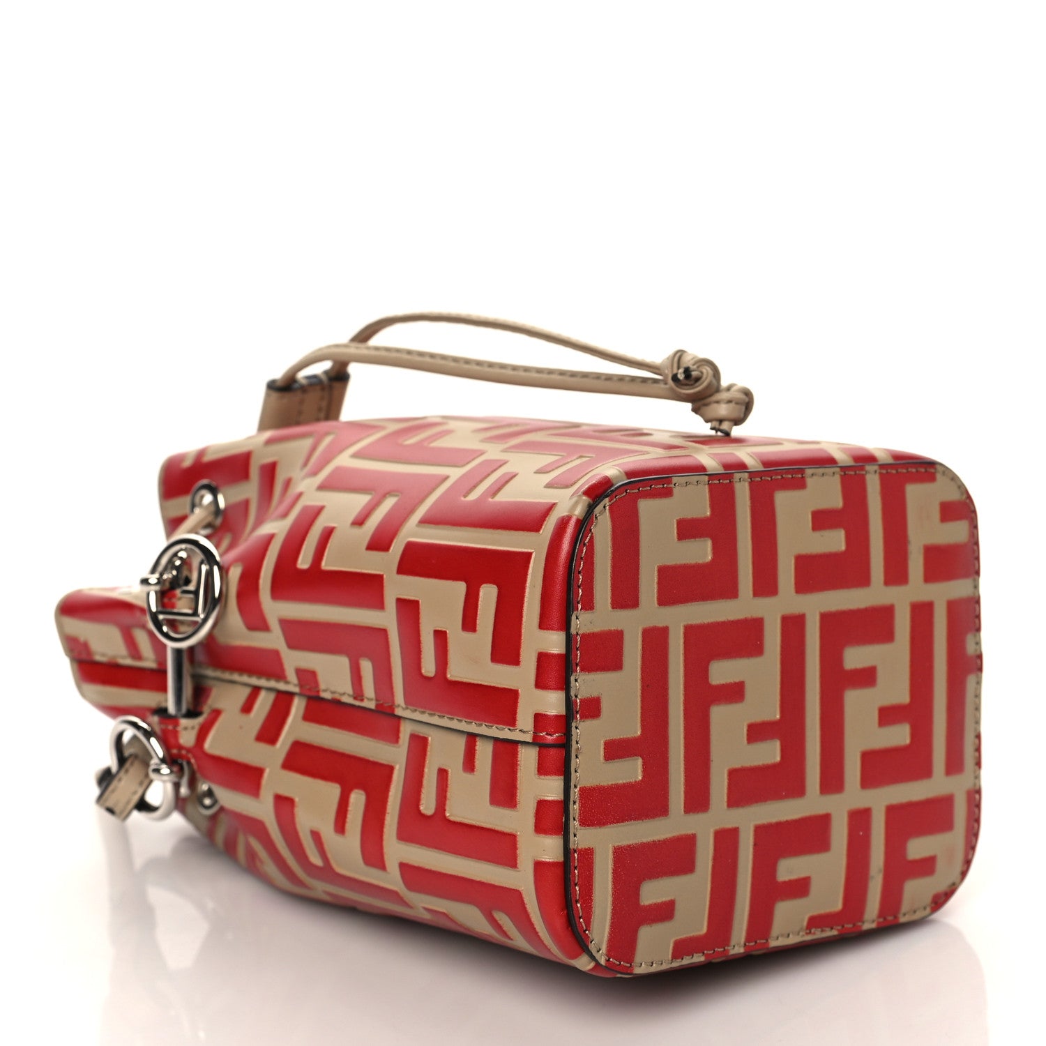 Fendi Vitello Liberty F is Fendi FF Embossed Mini Mon Tresor Bucket Bag Amido Fiamma 4 of 11