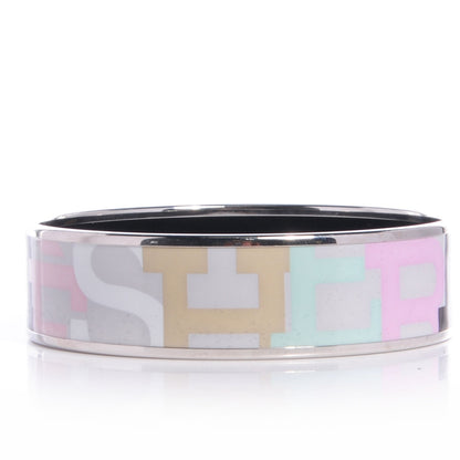 Hermes Enamel Printed Capitales Wide Bracelet 70 3 of 6