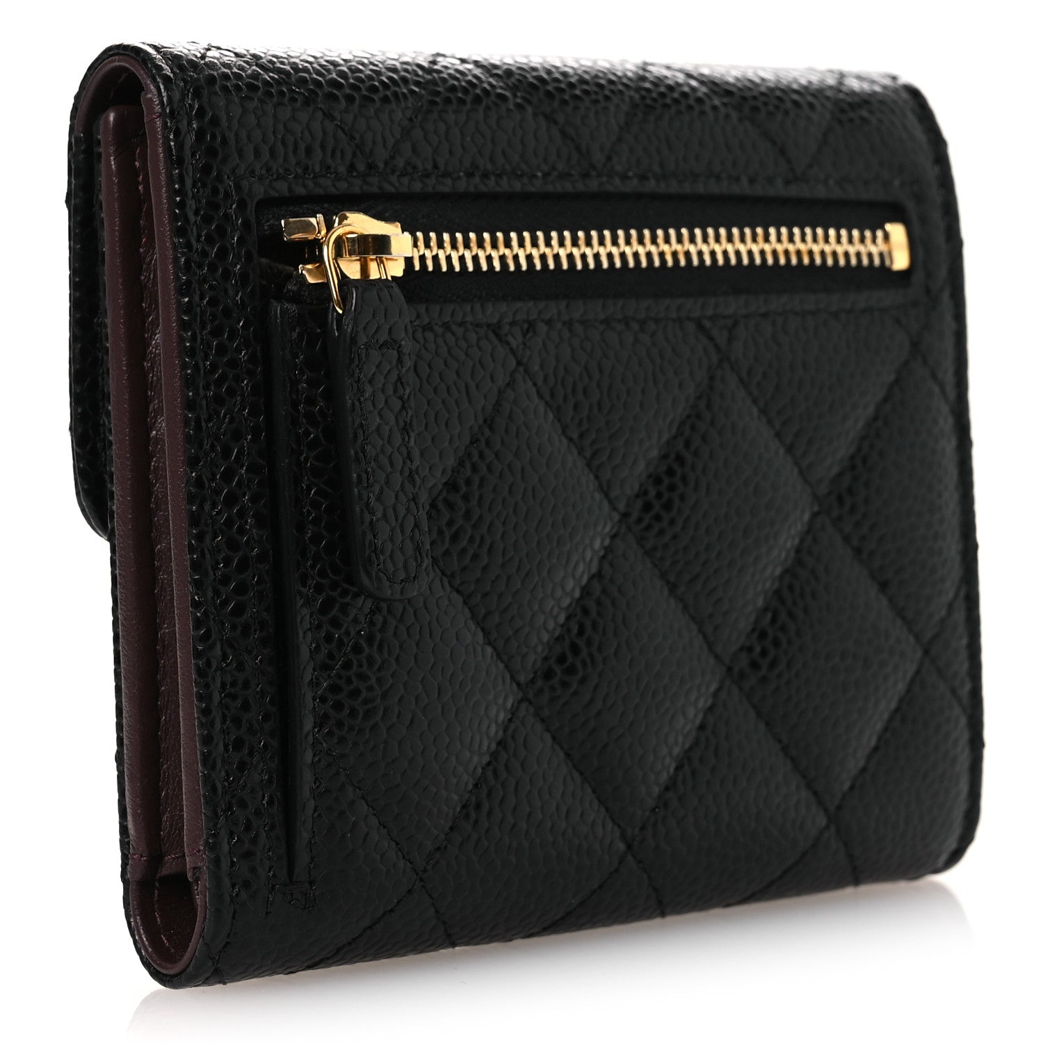 Chanel Caviar Quilted Compact Flap Wallet Black 3 of 10