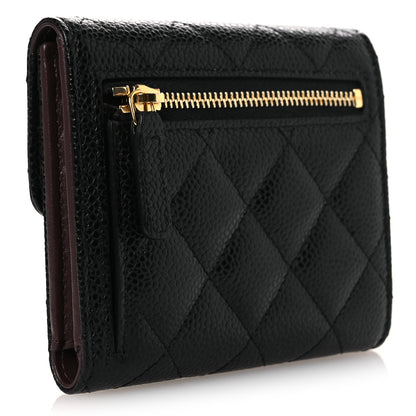 Chanel Caviar Quilted Compact Flap Wallet Black 3 of 10