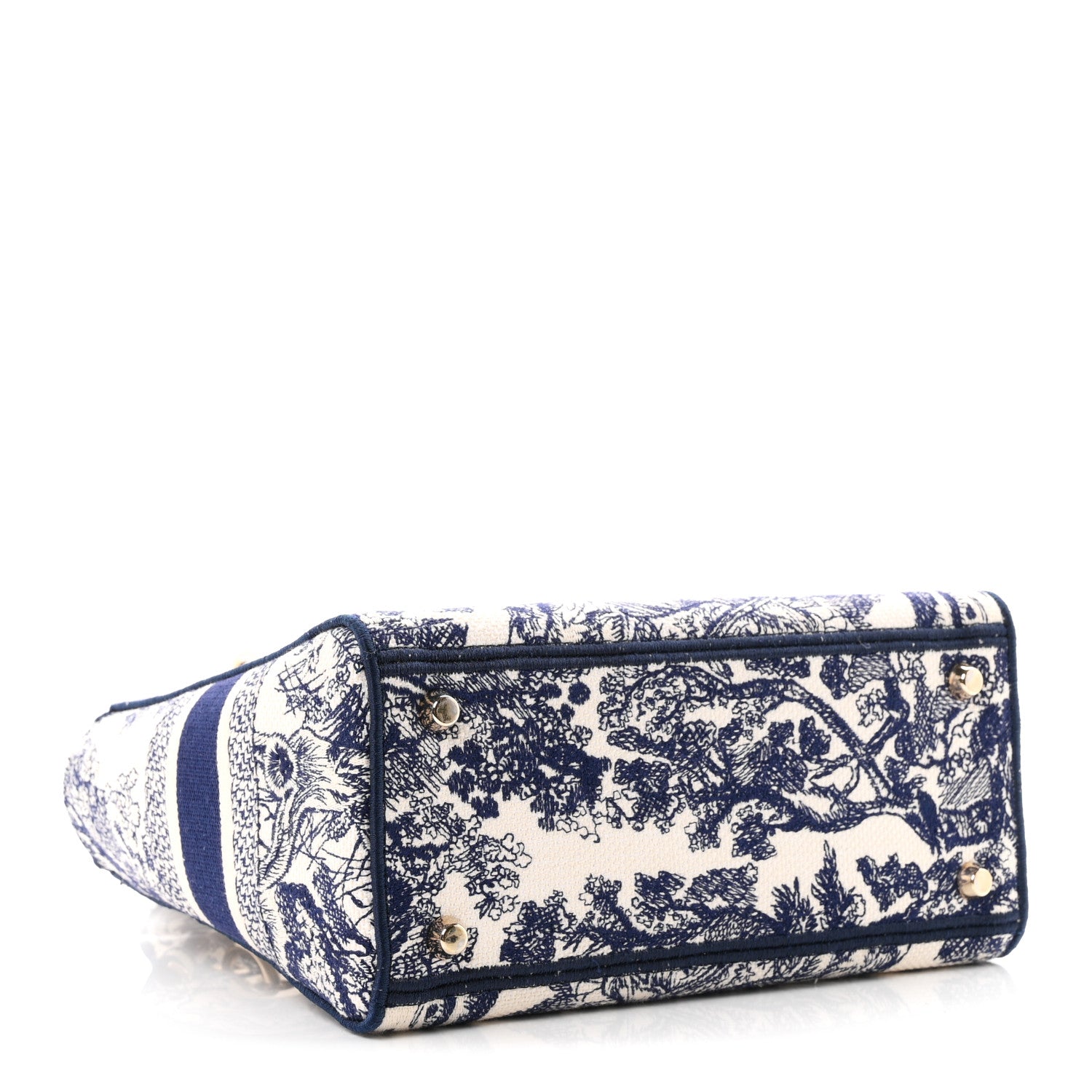Christian Dior Toile de Jouy Embroidered Medium Lady D-Lite Blue 4 of 11