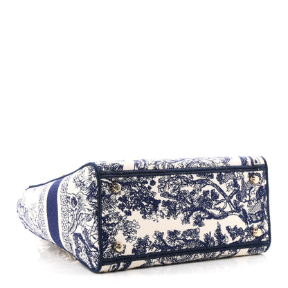 Christian Dior Toile de Jouy Embroidered Medium Lady D-Lite Blue 4 of 11