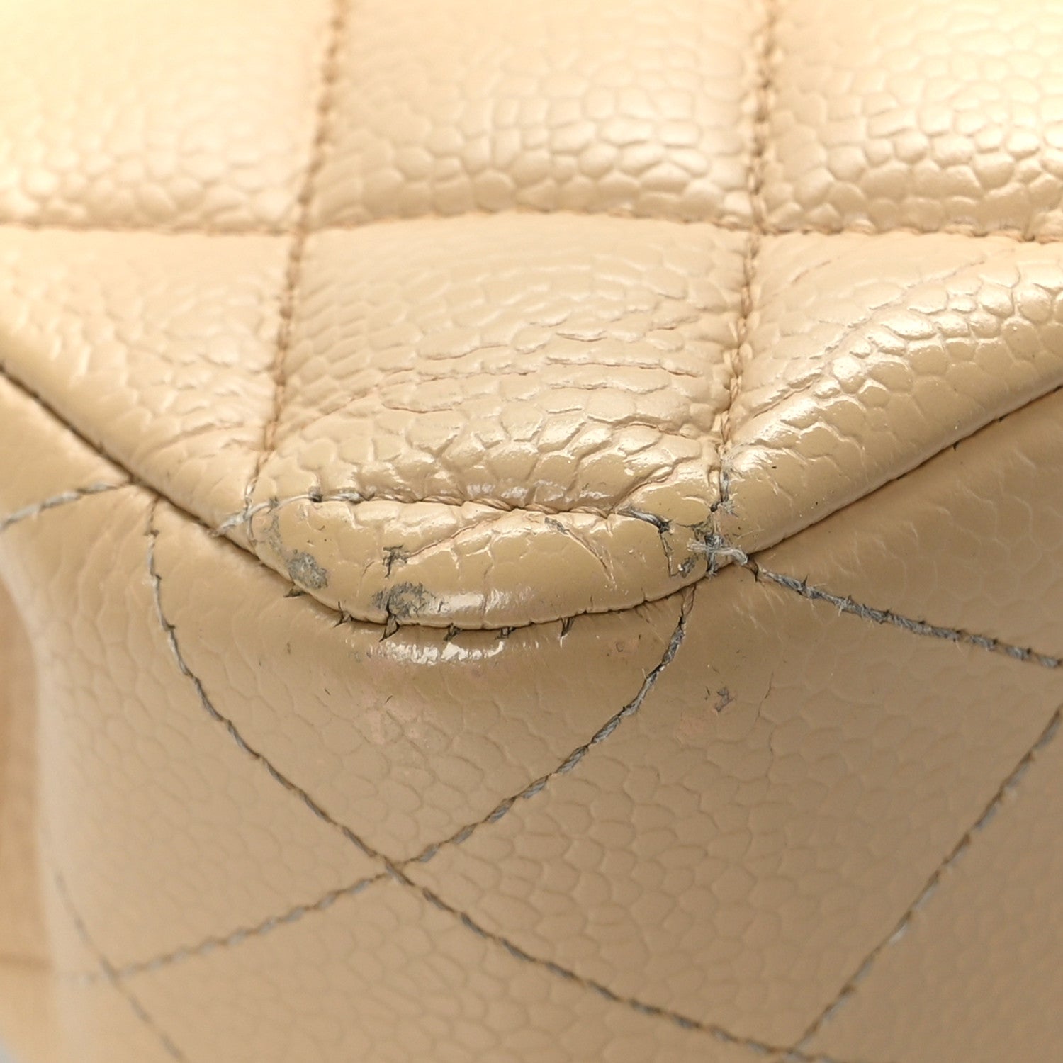 Chanel Caviar Quilted Medium Double Flap Beige 9 of 14