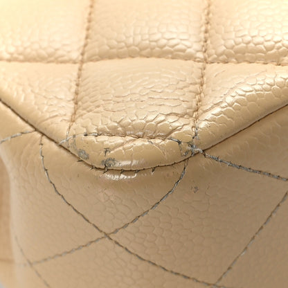 Chanel Caviar Quilted Medium Double Flap Beige 9 of 14