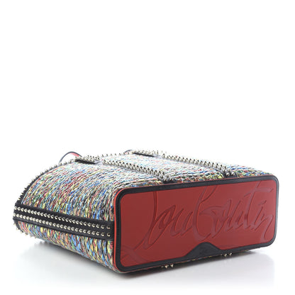 Christian Louboutin Calfskin Metallic Straw Spikes East West Cabata Tote Multicolor 4 of 9