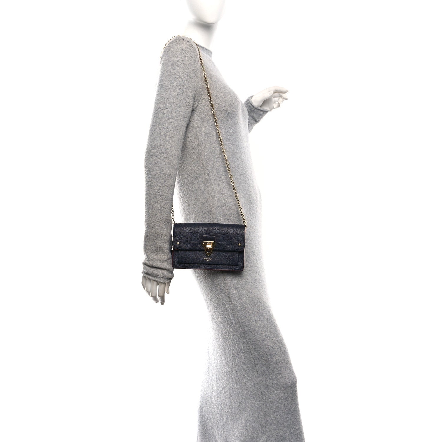 Louis Vuitton Empreinte Vavin Chain Wallet Marine Rouge 2 of 9