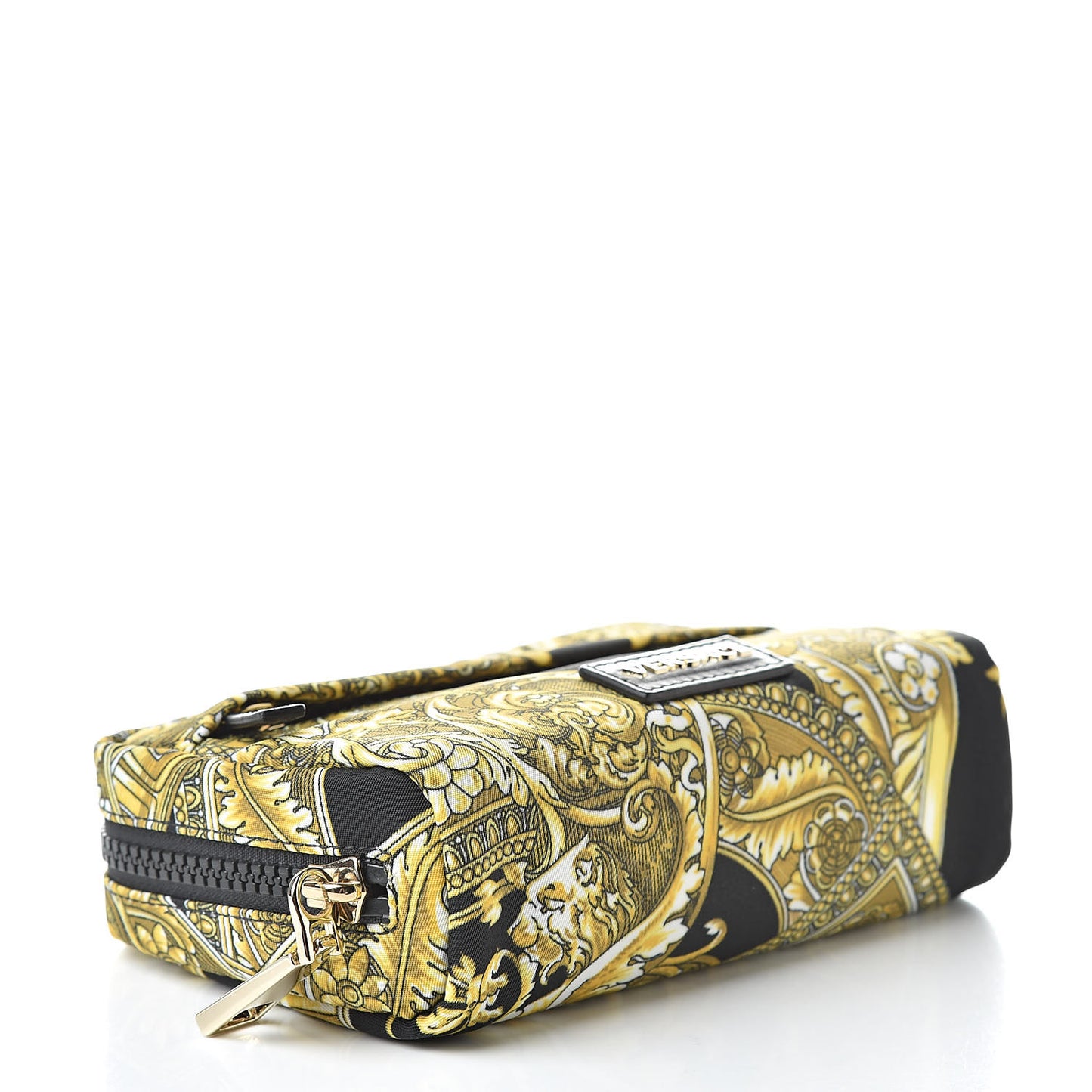 Nylon Barocco Print Zip Pouch Black