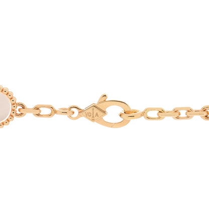 Van Cleef & Arpels 18K Yellow Gold Mother of Pearl 10 Motifs Vintage Alhambra Necklace 3 of 4