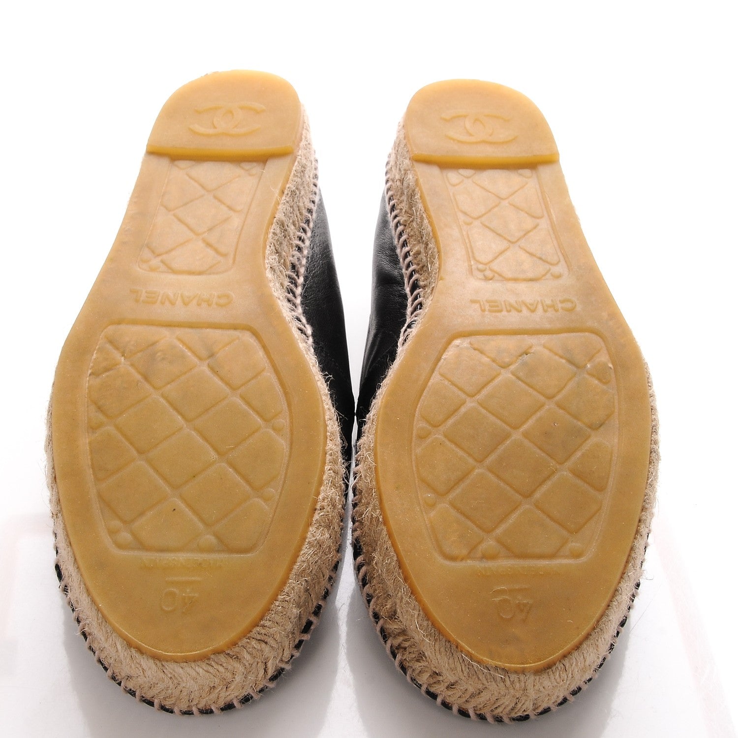 Chanel Lambskin CC Espadrilles 40 Black 5 of 8