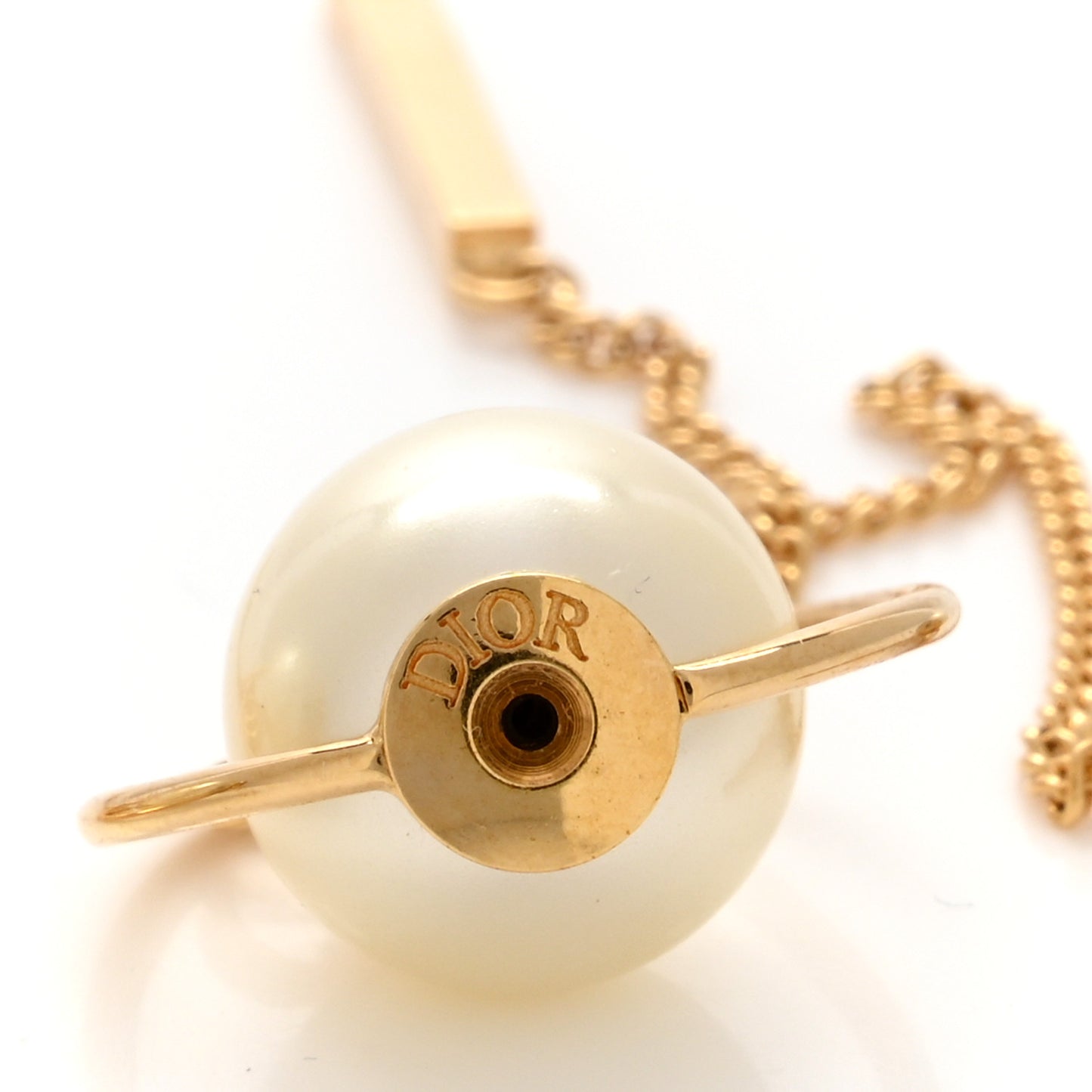 Pearl Tribales Dangle Chain Earrings Gold