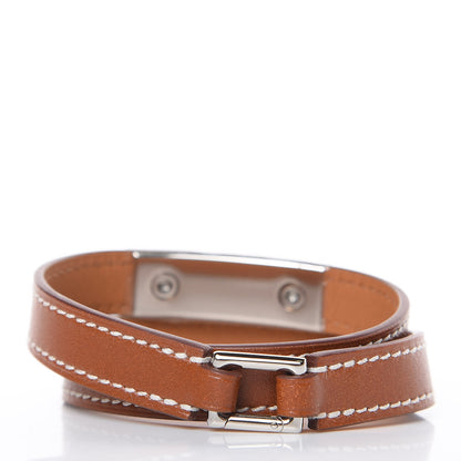 Hermes Barenia Rivale Double Tour Bracelet M Fauve 3 of 8