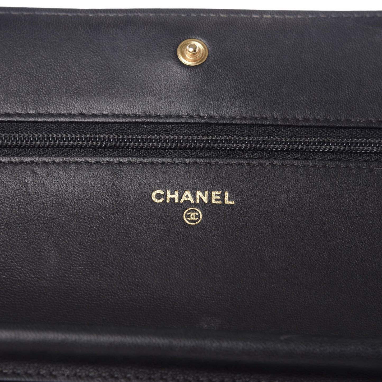 Lambskin Quilted Boy Wallet On Chain WOC Black