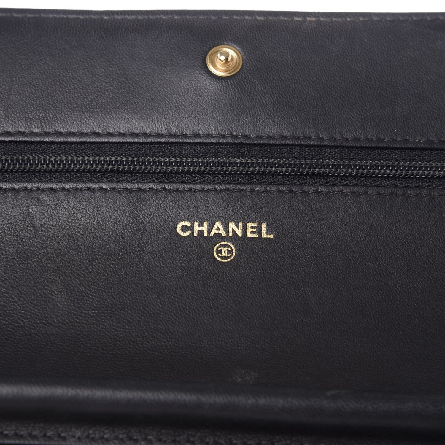 Chanel Lambskin Quilted Boy Wallet On Chain WOC Black 5 of 12