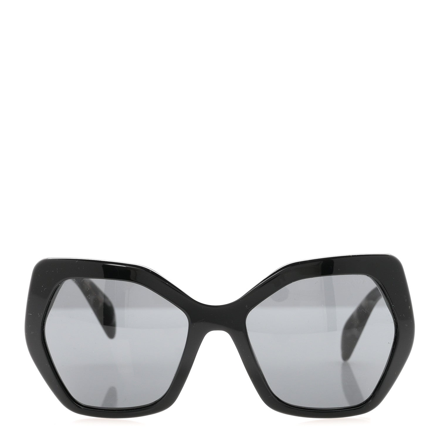 Prada Acetate Sunglasses SPR 16R Black Tortoise Grey 2 of 8